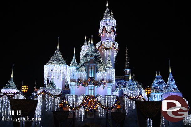 Made my way to Sleeping Beauty Castle for the 7:30pm Wintertime Enchantment Moment.