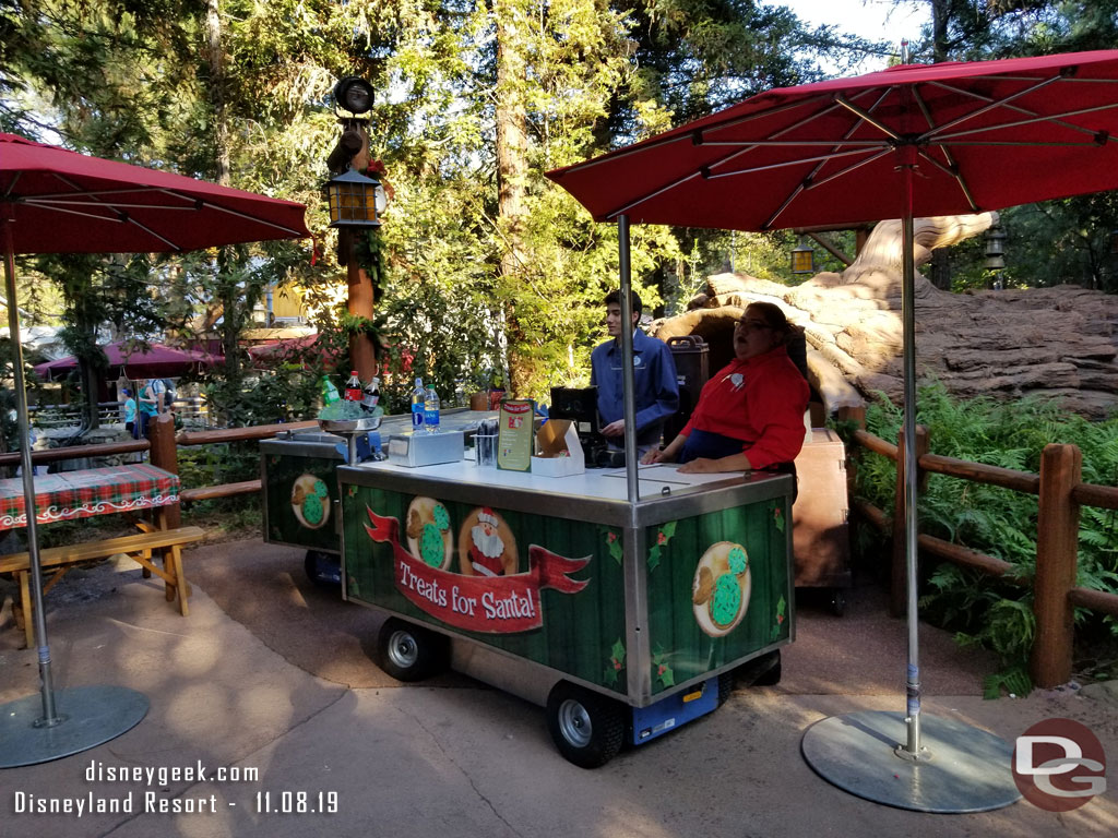 Treats for Santa cart a little further up the trail.