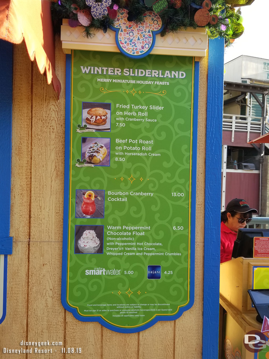 Winter Sliderland Menu