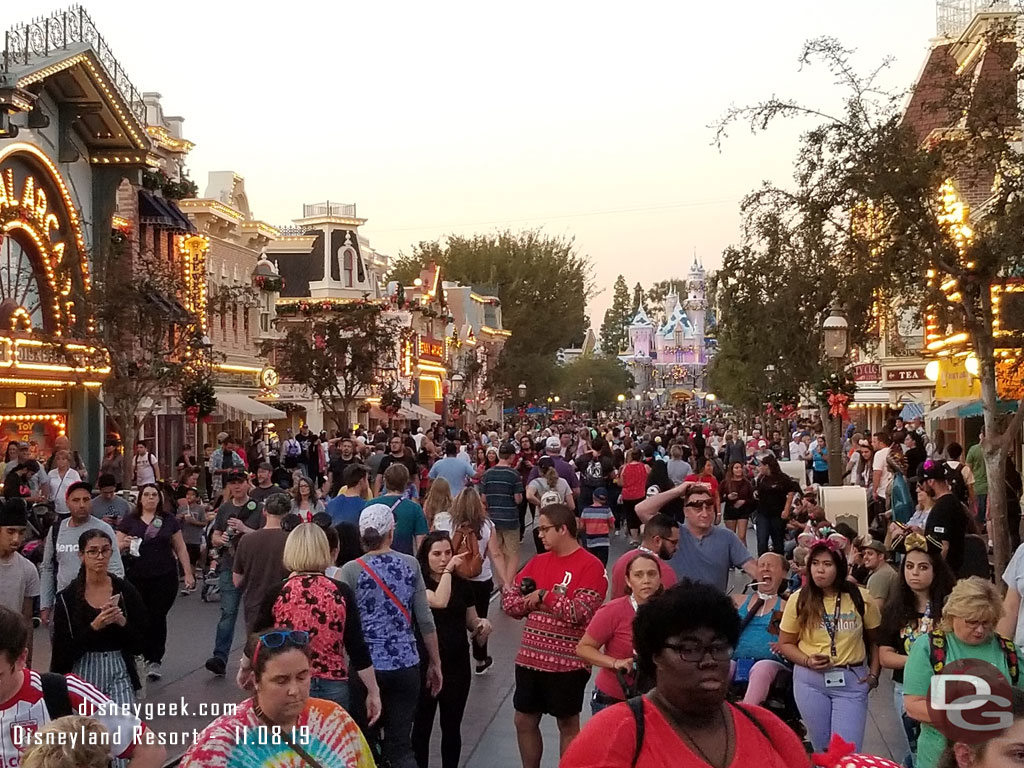 Main Street USA this evening.