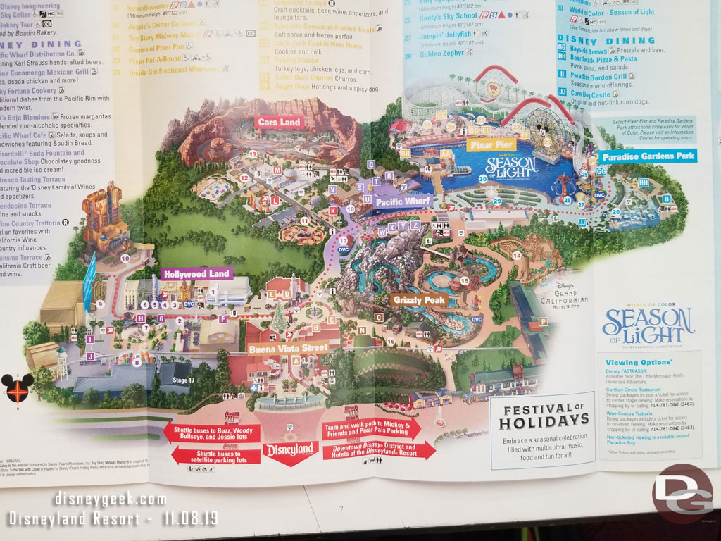 A look at the current park map.