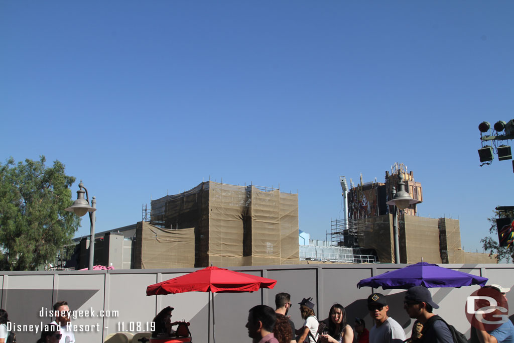 A look at the Avengers Campus project from the parade route.