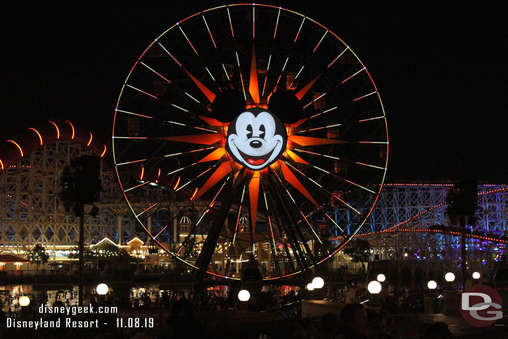 Returned to Disney California Adventure for the 10:15pm World of Color Season of Light performance. Arrived with 20 minutes to spare.