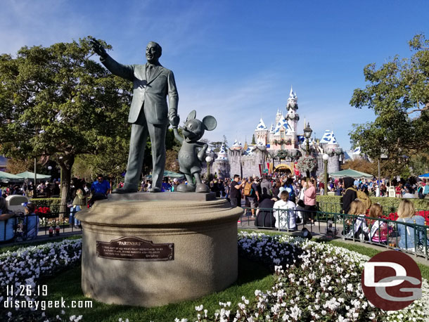 Partners Statue this afternoon as the clouds start to appear.