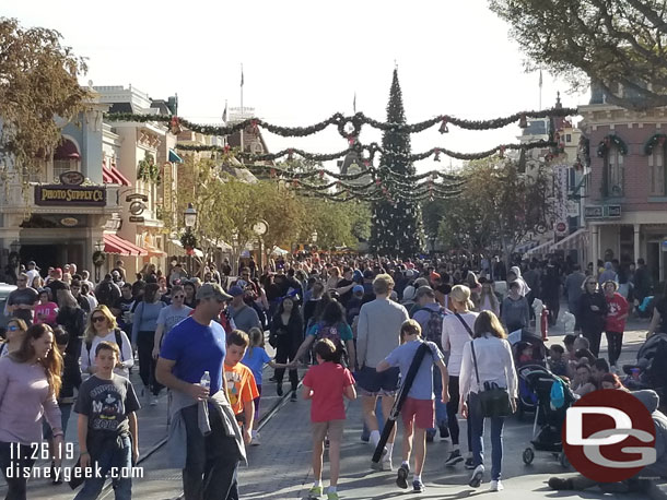 Main Street USA from ground level looks busier.