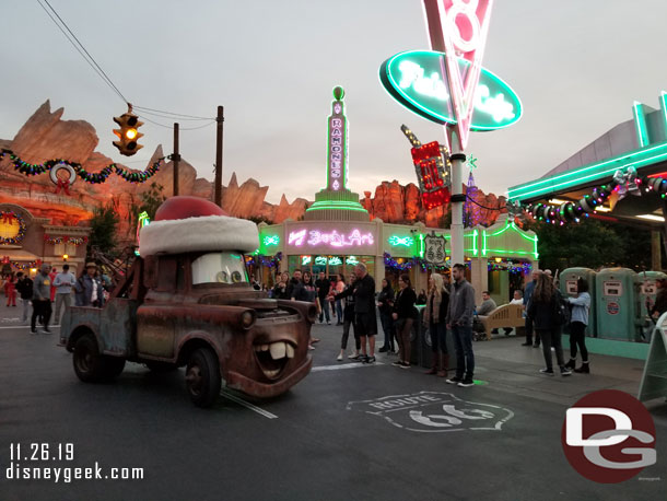 Santa Mater on his way to the Cozy Cone.