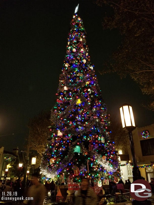 Buena Vista Street Christmas Tree.