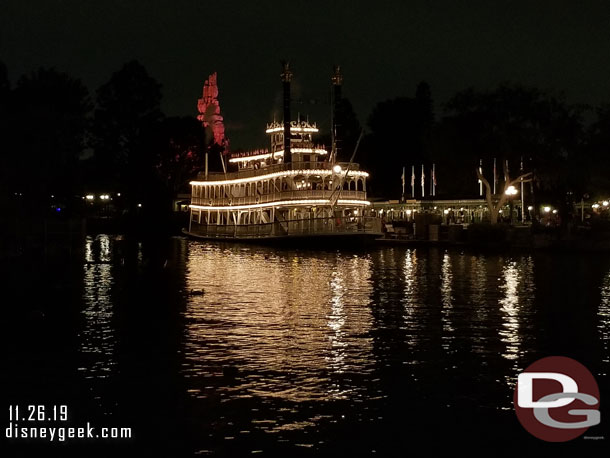 Mark Twain Riverboat at the Frontierland Landing.