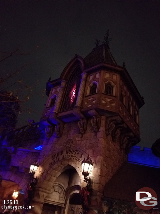 Stopped by Snow White's Scary Adventure.  Disney announced a major renovation coming in 2020 with a January 6th closure date today.