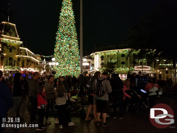 Behind me the wait for your picture by the Christmas tree was pushing 50 guests.