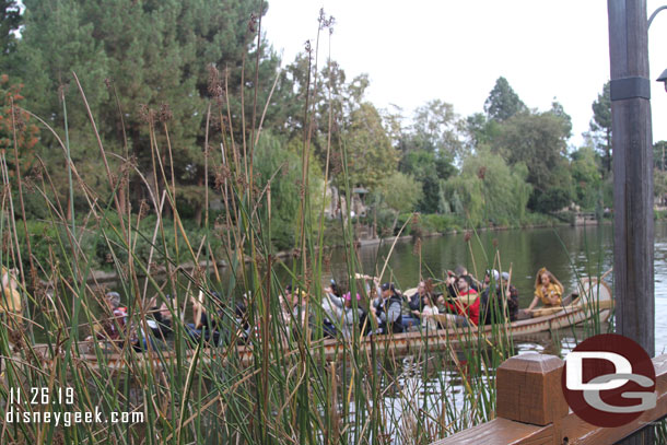 Canoes were open today for the holiday crowds.