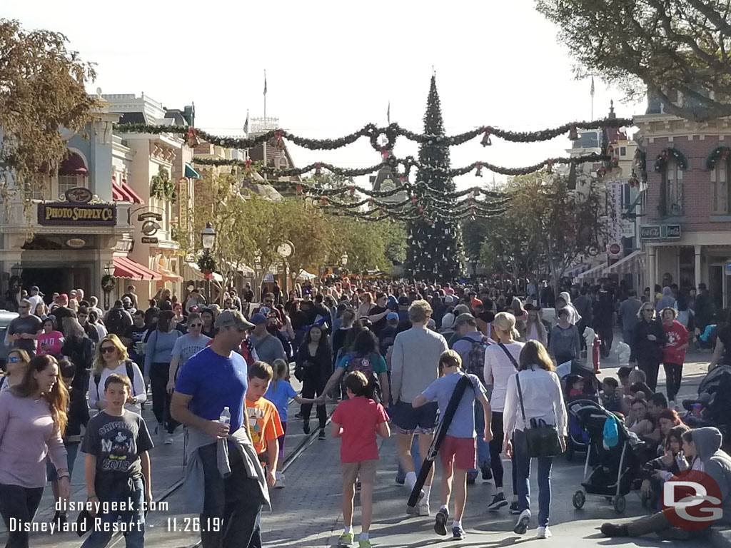 Main Street USA from ground level looks busier.