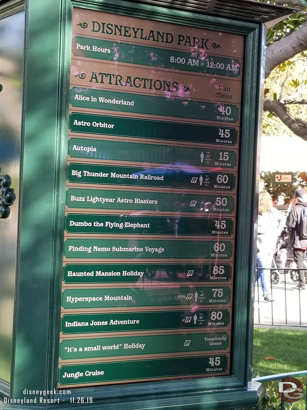 Disneyland wait times at 1:48pm