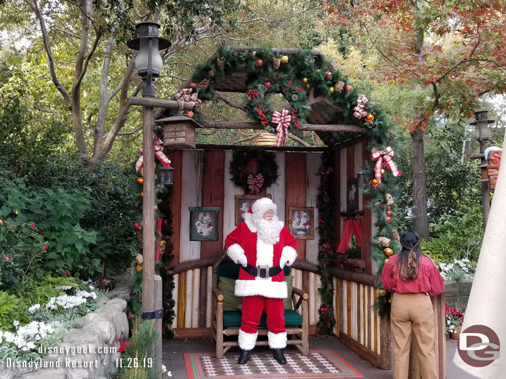 Santa ready to meet guests.