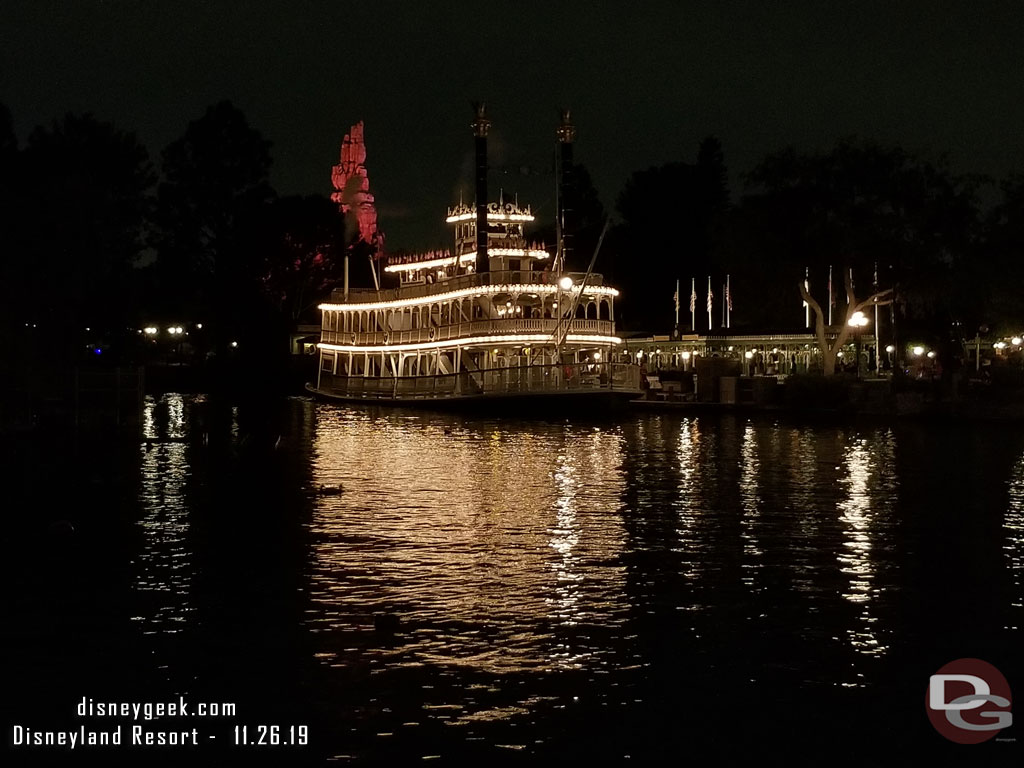 Mark Twain Riverboat at the Frontierland Landing.