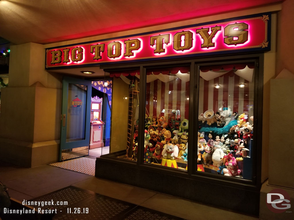 Big Top Toys window