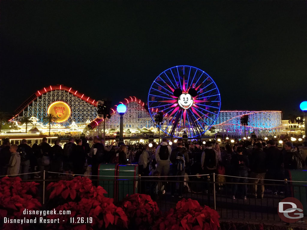 Found a stand by spot for World of Color Season of Light, 5 minutes until show time.