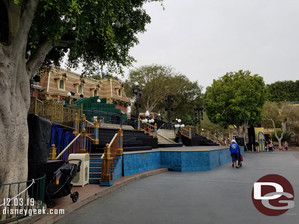 Candelight preparations are in full swing with the stage taking over the train station.  The ceremonies are Sat & Sun, weather permitting.