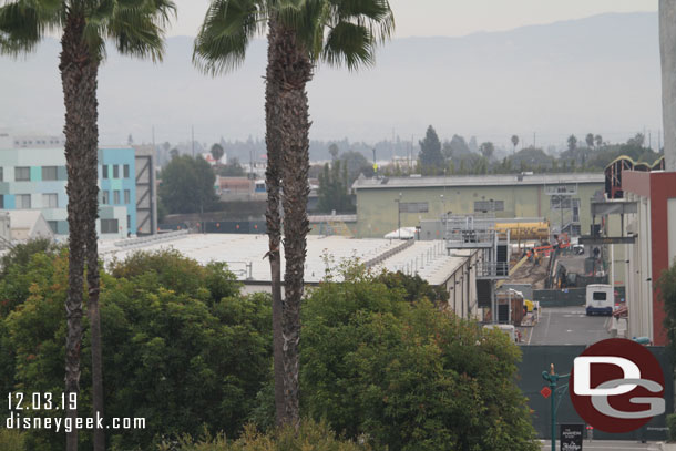 You can get a glimpse of a corner of the construction for Mickey's Runaway Railway 