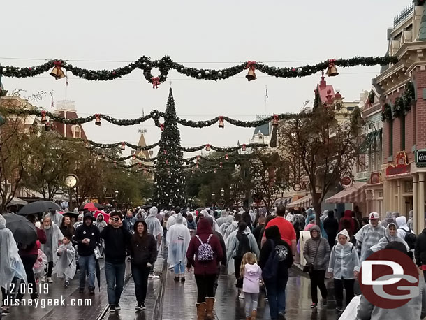 Main Street USA had a good crowd still considering the weather.