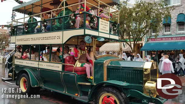 The first included Woody and Jessie, Cinderella and Prince Charming plus an assortment of performers from the Christmas Fantasy Parade.