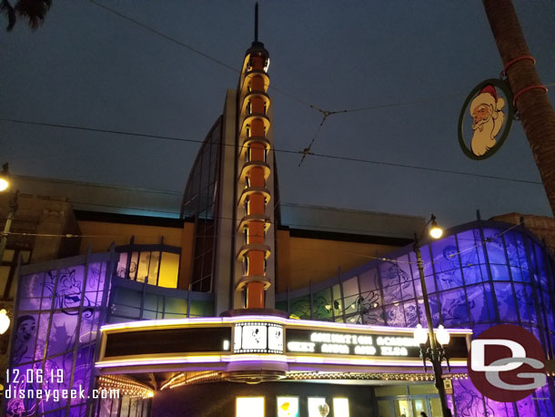 Passing by the Animation Building.