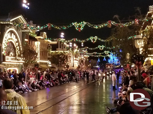 A much heavier crowd along the parade route this evening since the rain stopped.