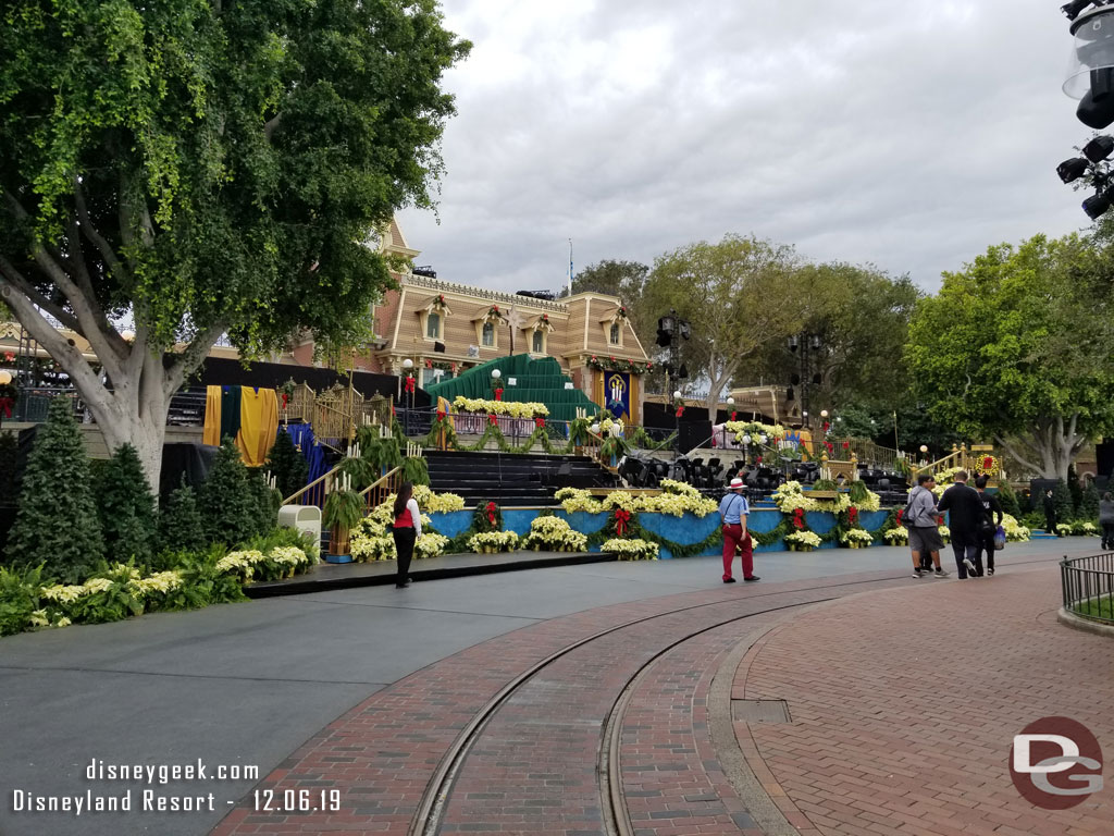 The stage is just about set for the annual Candlelight Ceremony at Disneyland this weekend.  Hopefully the weather holds and it does not get rained out.