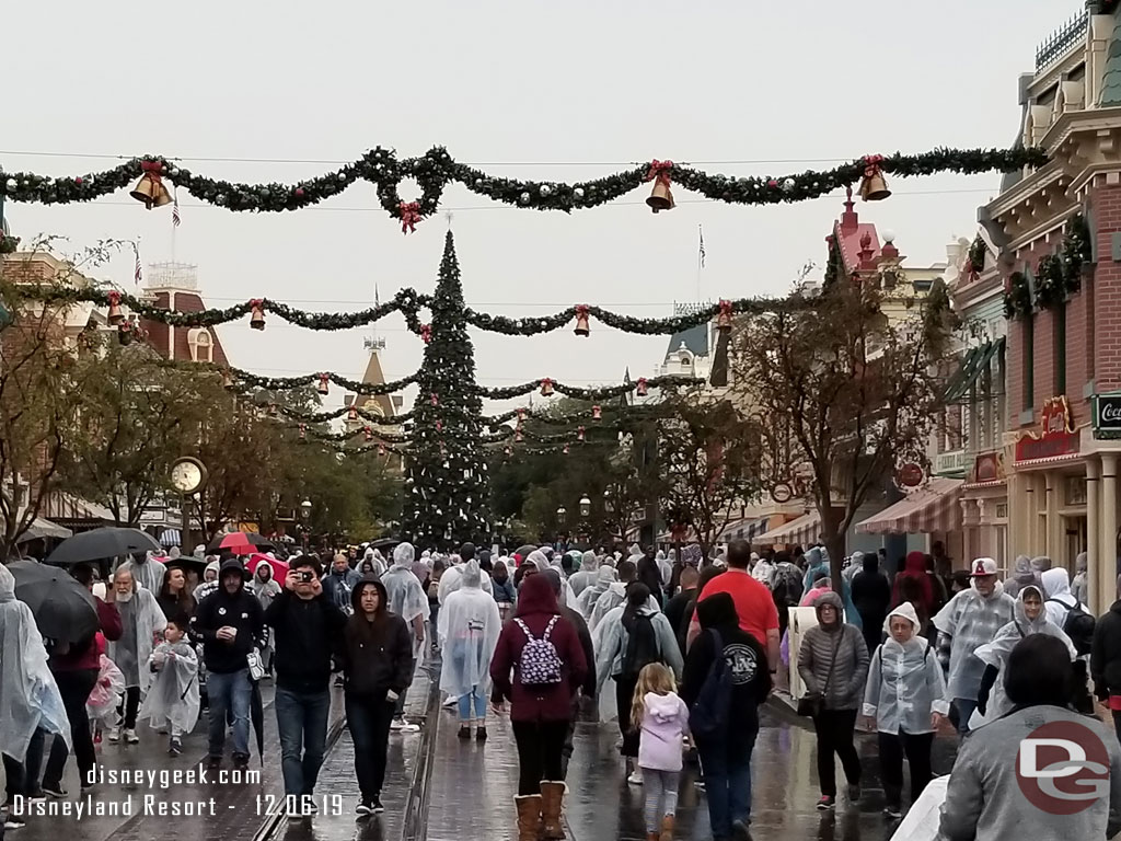 Main Street USA had a good crowd still considering the weather.