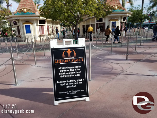 Before the ticket booth lines is another sign.