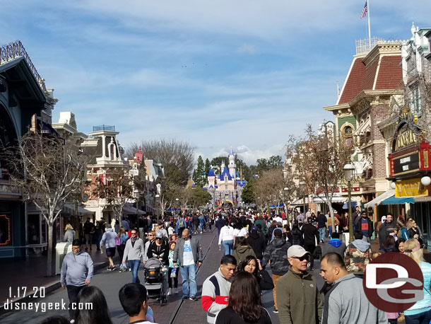 Main Street USA this afternoon.  Christmas is long gone and the park is back to normal for the most part.