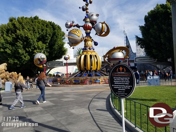 Found this to be an interesting placement for a Rise of the Resistance sign too. Guess some guests still think its in Tomorrowland?