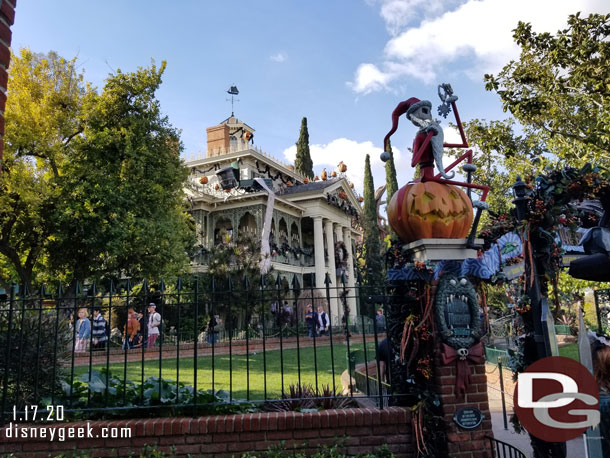 This is the final weekend for Haunted Mansion Holiday.  It will close to be transformed back to the regular show plus an extended renovation into the spring.