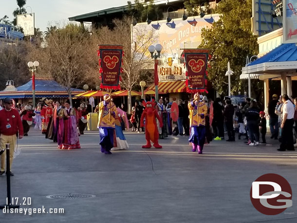 The 4:00pm Mulan's Lunar New Year Procession arriving.