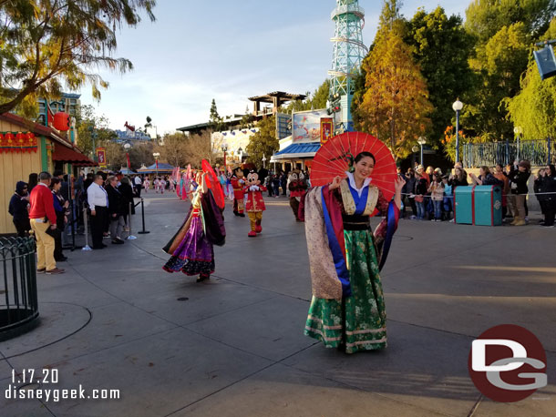 Mickey Mouse and Minnie Mouse in Mulan's Lunar New Year Procession