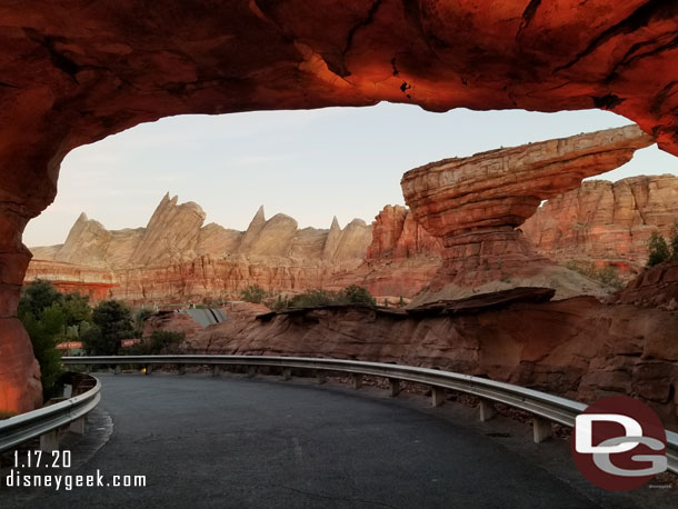 Entering Cars Land to use a Radiator Springs Racers Fastpass