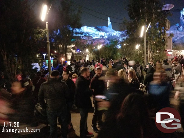 Paid a visit to Batuu.  Seemed like even more guests waiting around for their boarding group this evening than this afternoon.