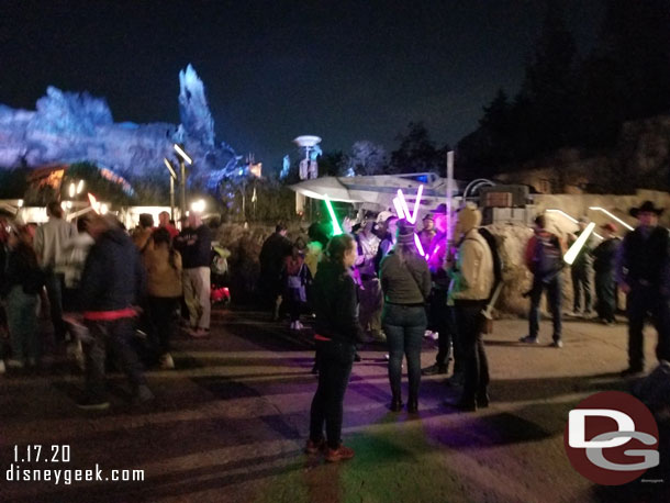 Quite a few guests with the lightsabers too.