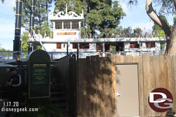 The Mark Twain is in the dry dock for some renovation work.