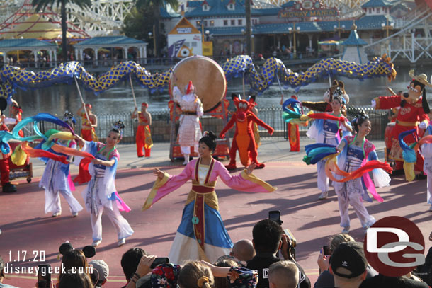 Mulan during the Ribbon Dance segment