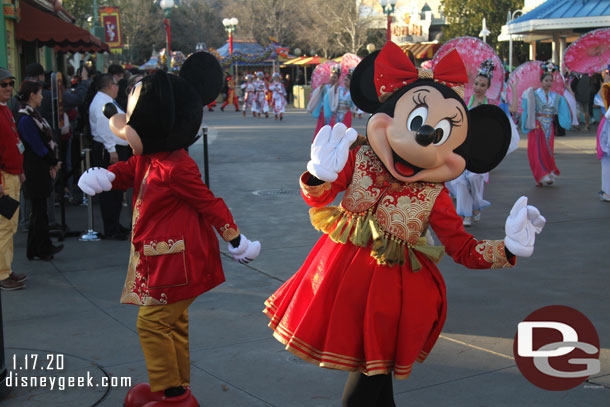 Minnie Mouse posing.