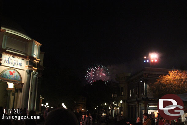 Mickey's Mix Magic with Fireworks is back on weekends.  Weekdays without fireworks.