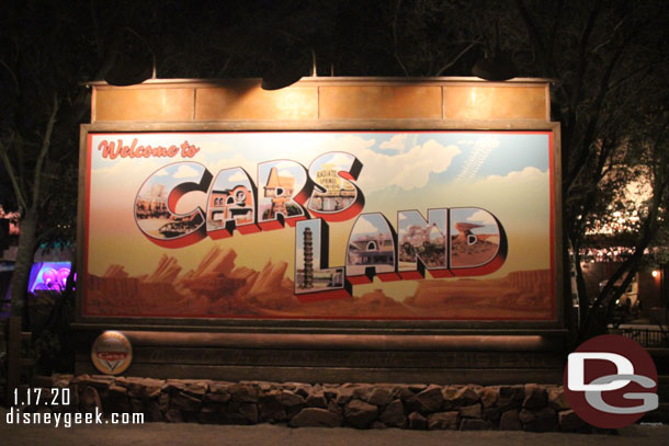 Passing Cars Land as I exited the park.