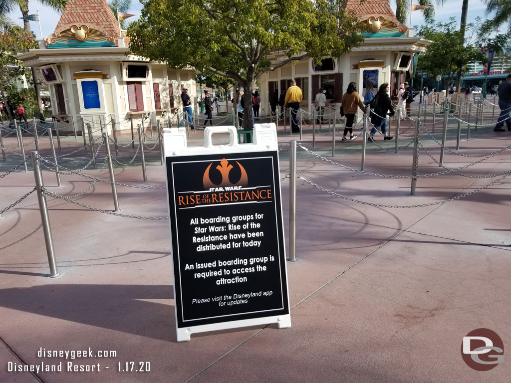 Before the ticket booth lines is another sign.