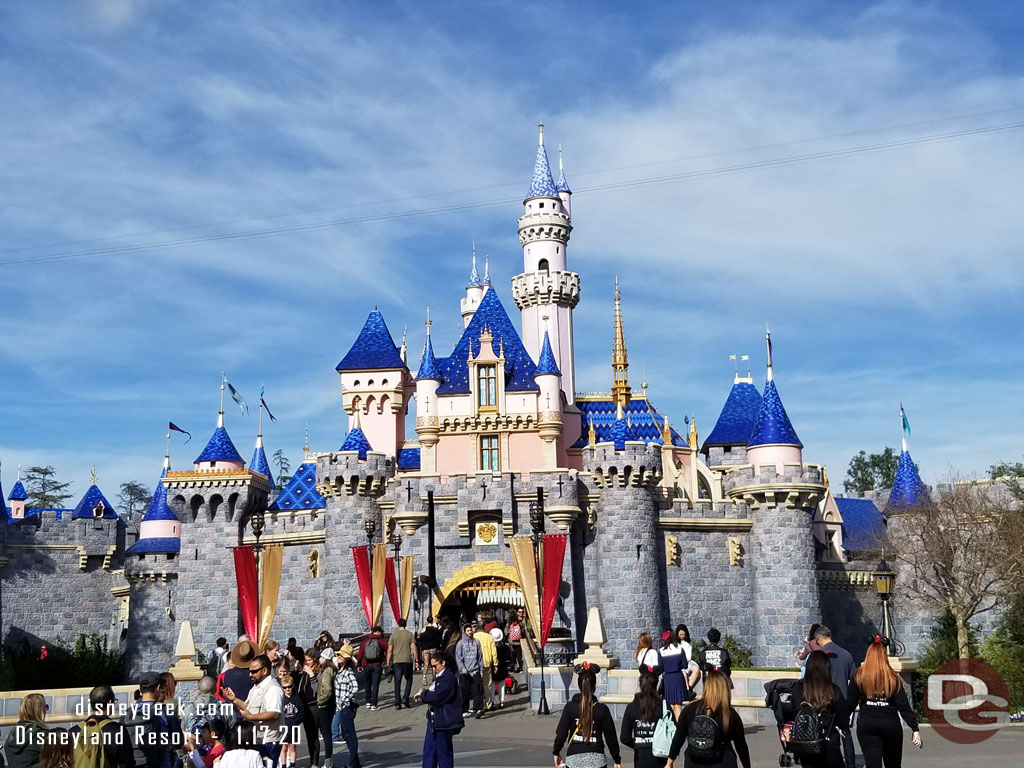 The snow has melted at Sleeping Beauty Castle.