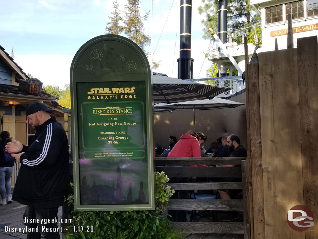 Another Star Wars digital board, this time by the Harbor Galley. Up to group 56 at 2:10pm