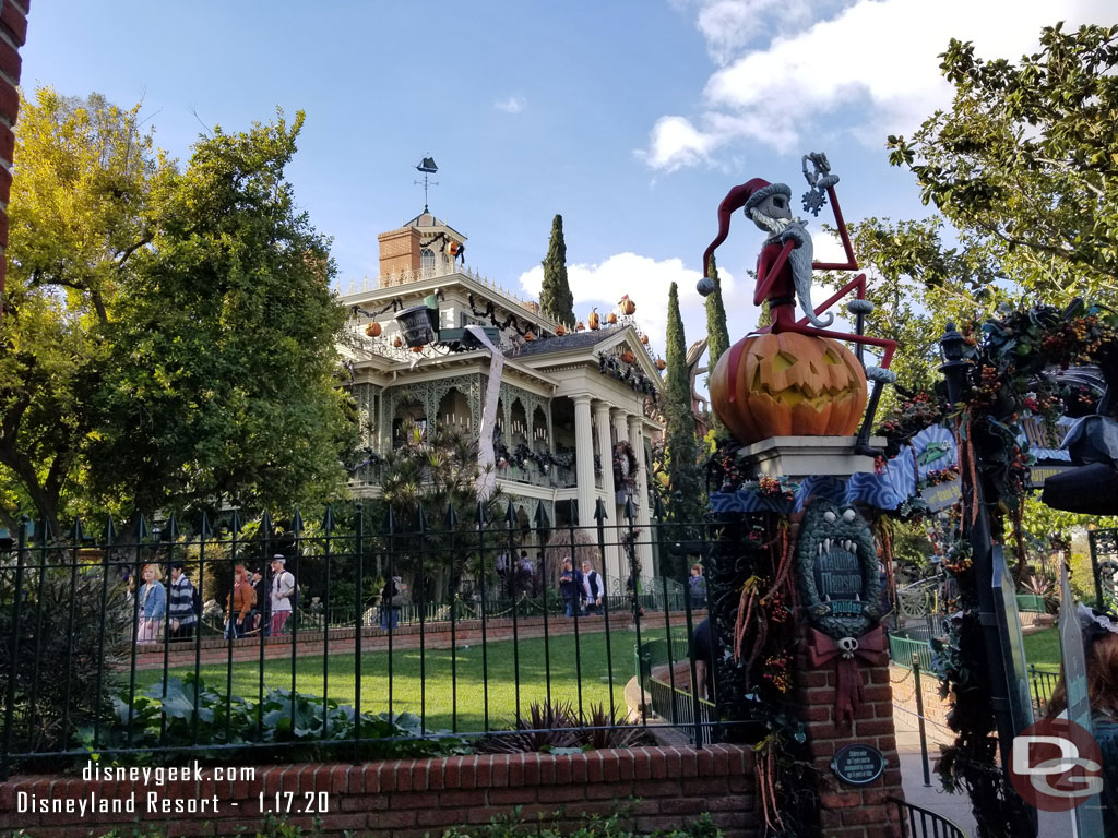 This is the final weekend for Haunted Mansion Holiday.  It will close to be transformed back to the regular show plus an extended renovation into the spring.