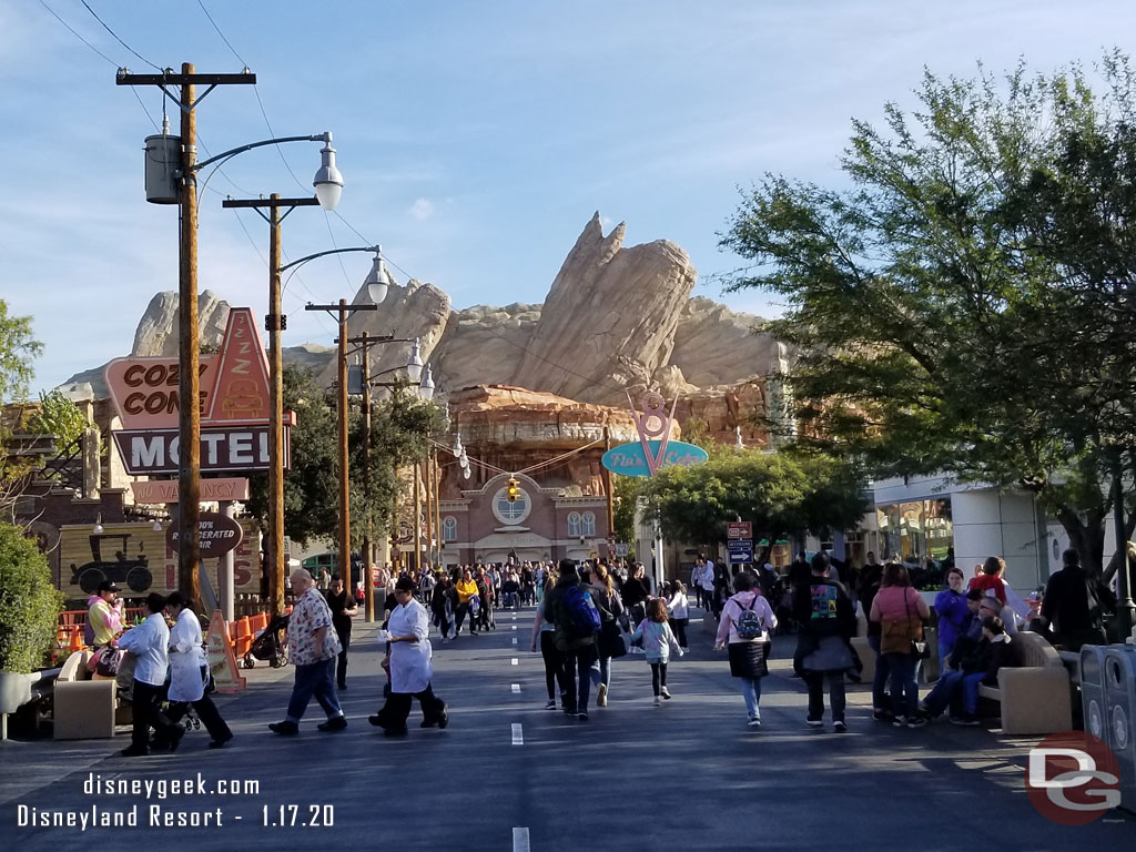 Route 66 in Cars Land is back to normal. 