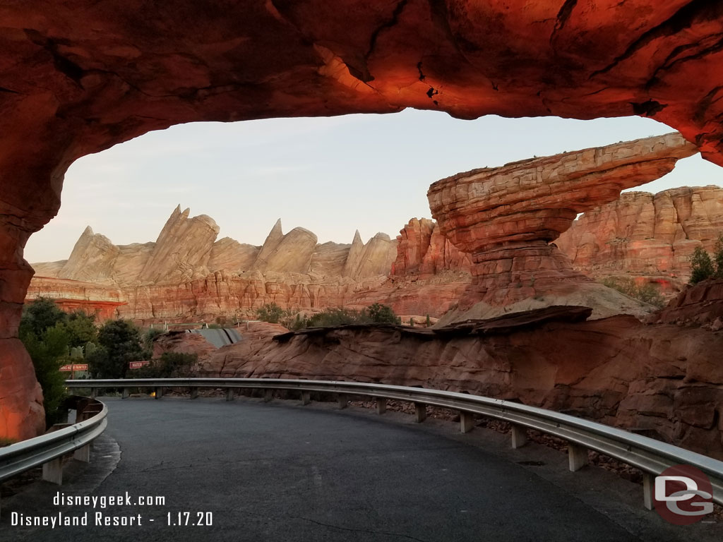 Entering Cars Land to use a Radiator Springs Racers Fastpass