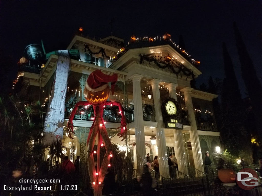 Used a FastPass for Haunted Mansion Holiday. It closes after the weekend for an extended renovation.